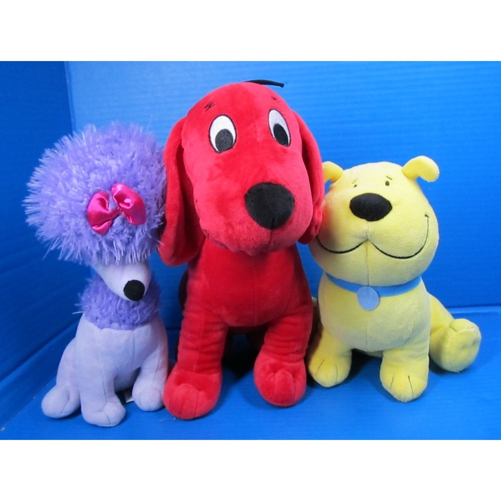 Kohls Cares Lot Of 3 Clifford The Big Red Dog Plush Cleo T-Bone Stuffed Animal